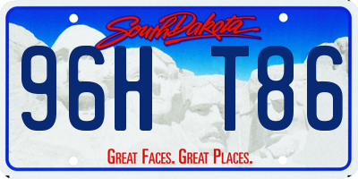 SD license plate 96HT86