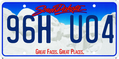 SD license plate 96HU04