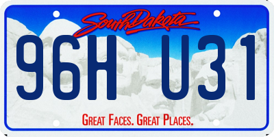 SD license plate 96HU31