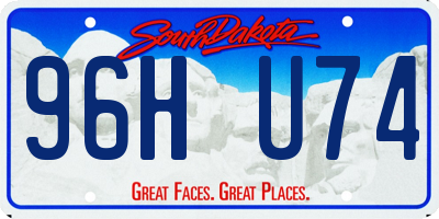 SD license plate 96HU74