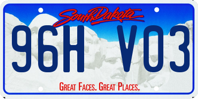 SD license plate 96HV03