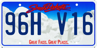 SD license plate 96HV16
