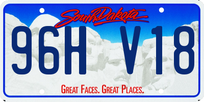 SD license plate 96HV18