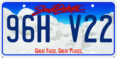 SD license plate 96HV22