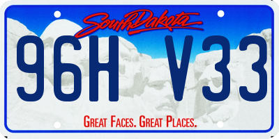 SD license plate 96HV33