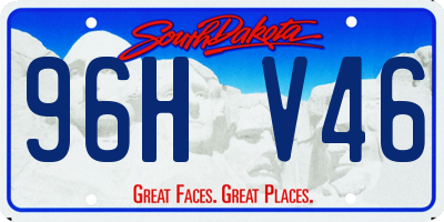 SD license plate 96HV46