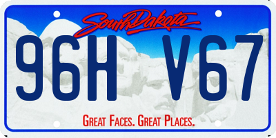 SD license plate 96HV67
