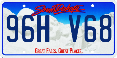 SD license plate 96HV68