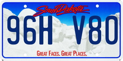 SD license plate 96HV80