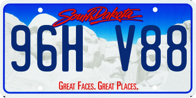 SD license plate 96HV88