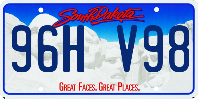 SD license plate 96HV98