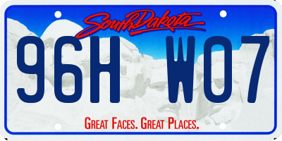 SD license plate 96HW07