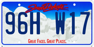 SD license plate 96HW17