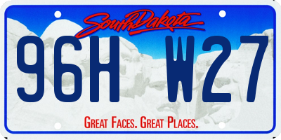 SD license plate 96HW27