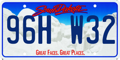 SD license plate 96HW32