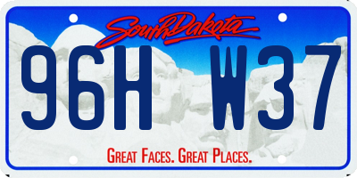 SD license plate 96HW37