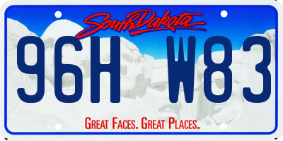 SD license plate 96HW83