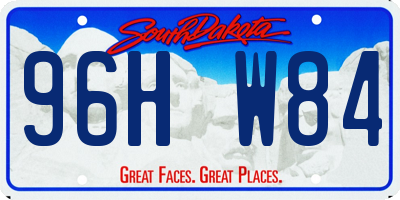 SD license plate 96HW84