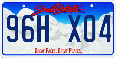 SD license plate 96HX04
