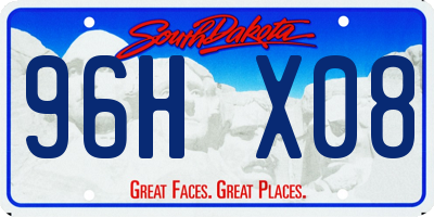 SD license plate 96HX08