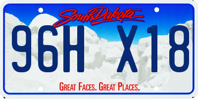 SD license plate 96HX18