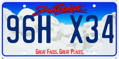SD license plate 96HX34