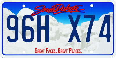 SD license plate 96HX74