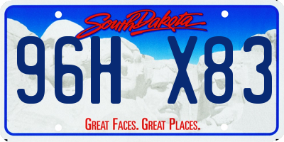 SD license plate 96HX83