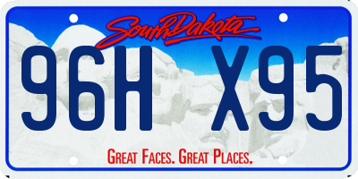 SD license plate 96HX95