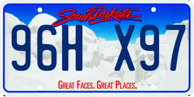 SD license plate 96HX97