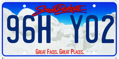 SD license plate 96HY02