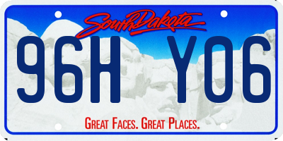 SD license plate 96HY06