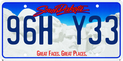 SD license plate 96HY33