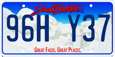 SD license plate 96HY37