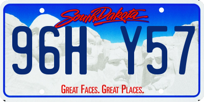 SD license plate 96HY57