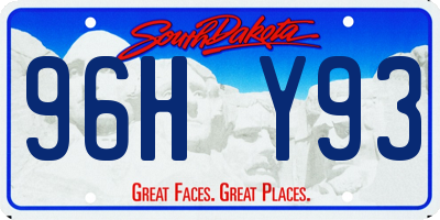 SD license plate 96HY93