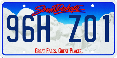 SD license plate 96HZ01