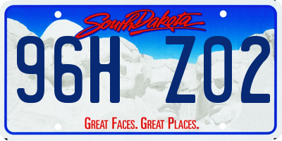 SD license plate 96HZ02