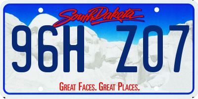 SD license plate 96HZ07