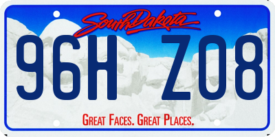 SD license plate 96HZ08