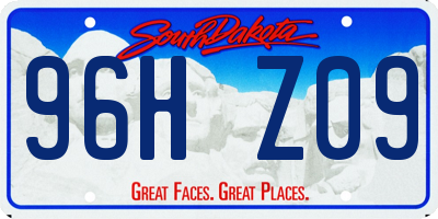 SD license plate 96HZ09