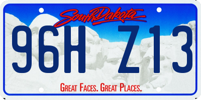 SD license plate 96HZ13