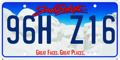 SD license plate 96HZ16