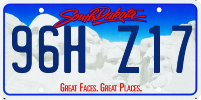 SD license plate 96HZ17