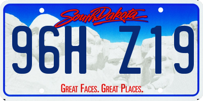 SD license plate 96HZ19