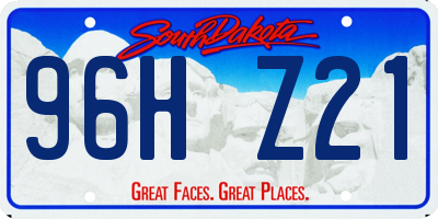 SD license plate 96HZ21