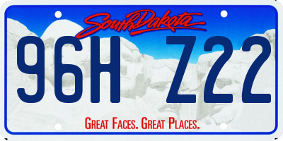 SD license plate 96HZ22