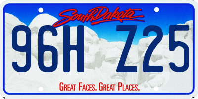 SD license plate 96HZ25