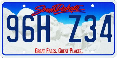 SD license plate 96HZ34