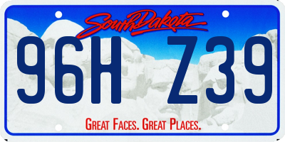 SD license plate 96HZ39